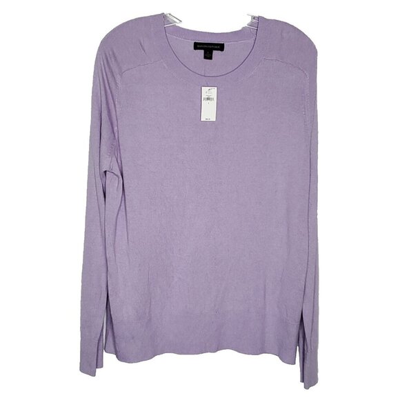 Banana Republic Sweaters - Banana Republic Pullover Crew Sweater L Lilac Purple Lightweight Silk Blend NEW
